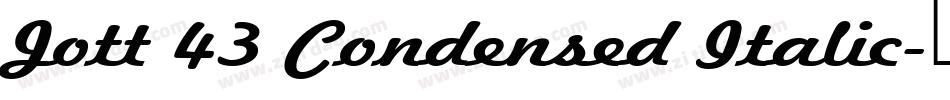 Jott 43 Condensed Italic字体转换